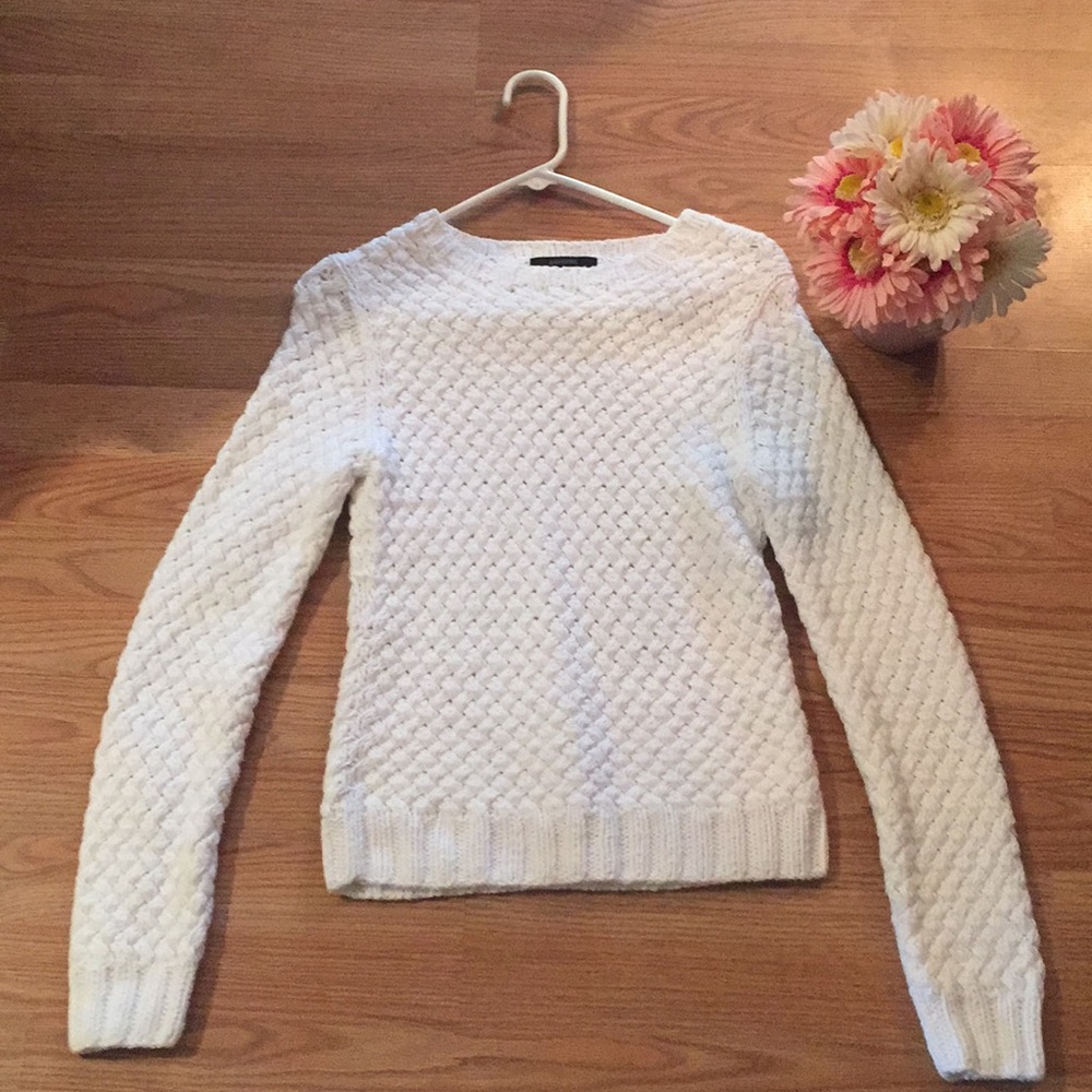 Express white sweater